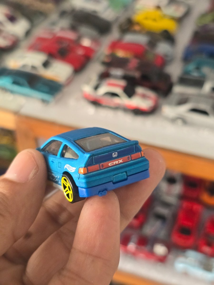 Hot Wheels 1988 Honda CR - X - Blue Color (Uncarded) - Kinder Logs