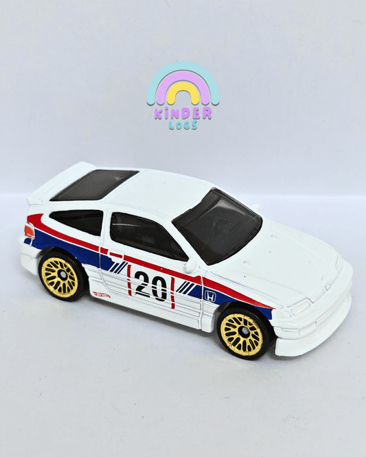 Hot Wheels 1988 Honda CR - X - White (Uncarded - New) - Kinder Logs