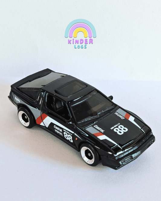 Hot Wheels 1988 Mitsubishi Starion - Black (Uncarded - New) - Kinder Logs