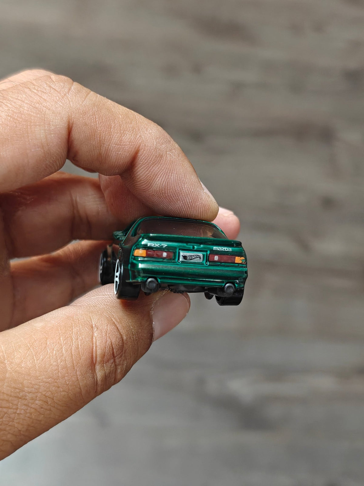 Hot Wheels 1989 Mazda Savanna RX7 - Bottle Green (Uncarded - New) - Kinder Logs