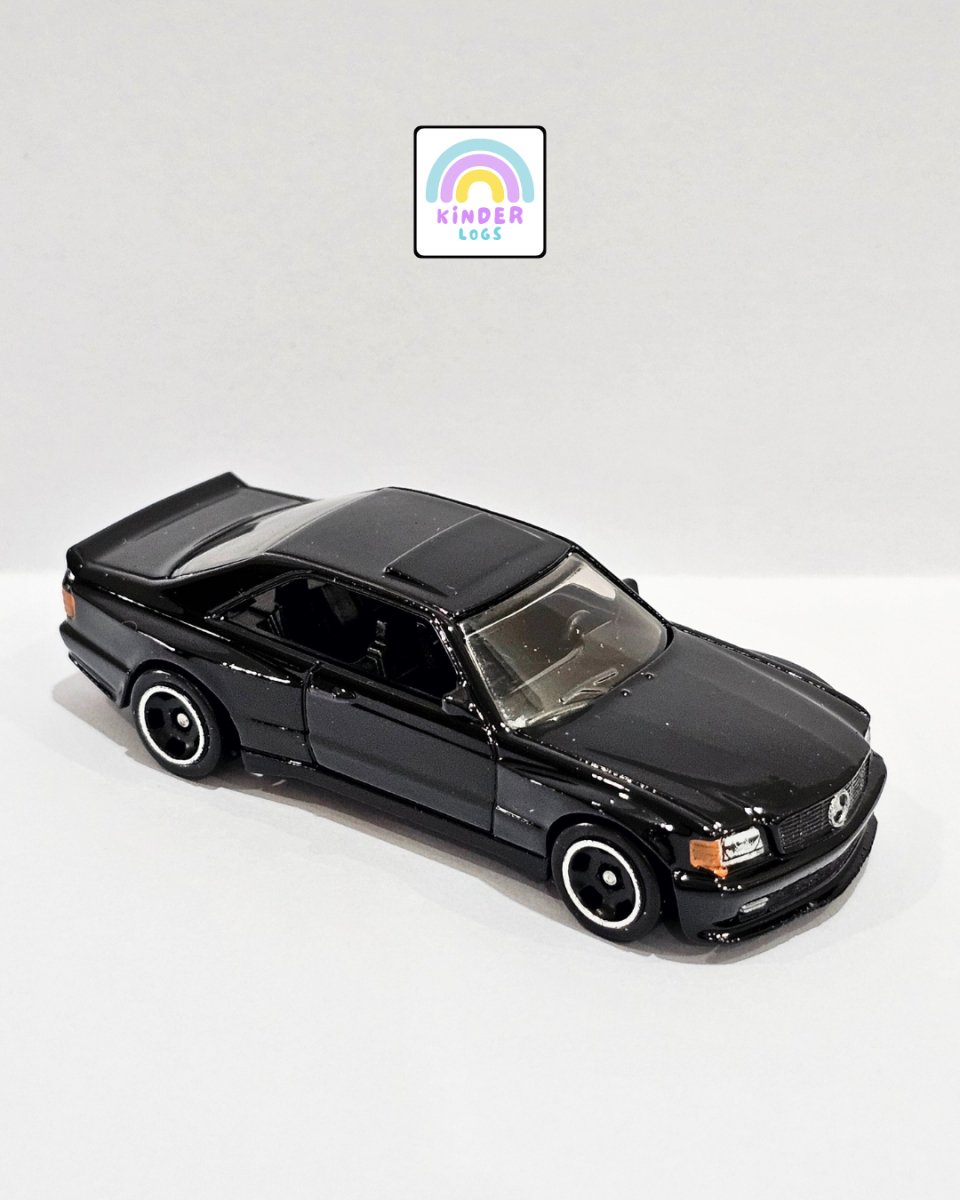 Hot Wheels 1989 Mercedes - Benz 560 SEC AMG Black (Uncarded) - Kinder Logs