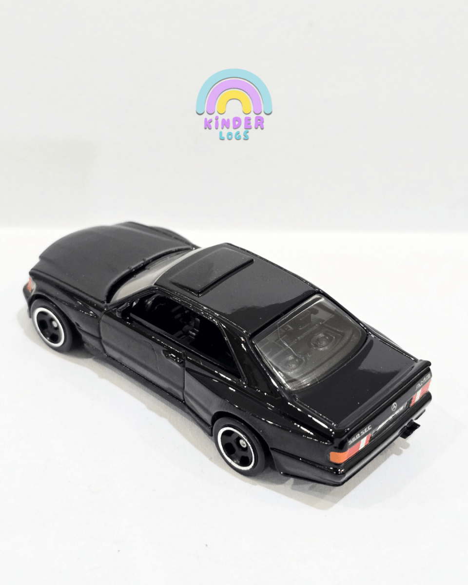 Hot Wheels 1989 Mercedes - Benz 560 SEC AMG - Black (Uncarded) - Kinder Logs