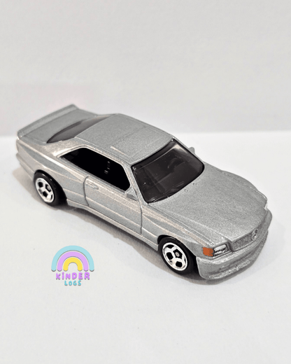 Hot Wheels 1989 Mercedes - Benz 560 SEC AMG - Silver (Uncarded) - Kinder Logs