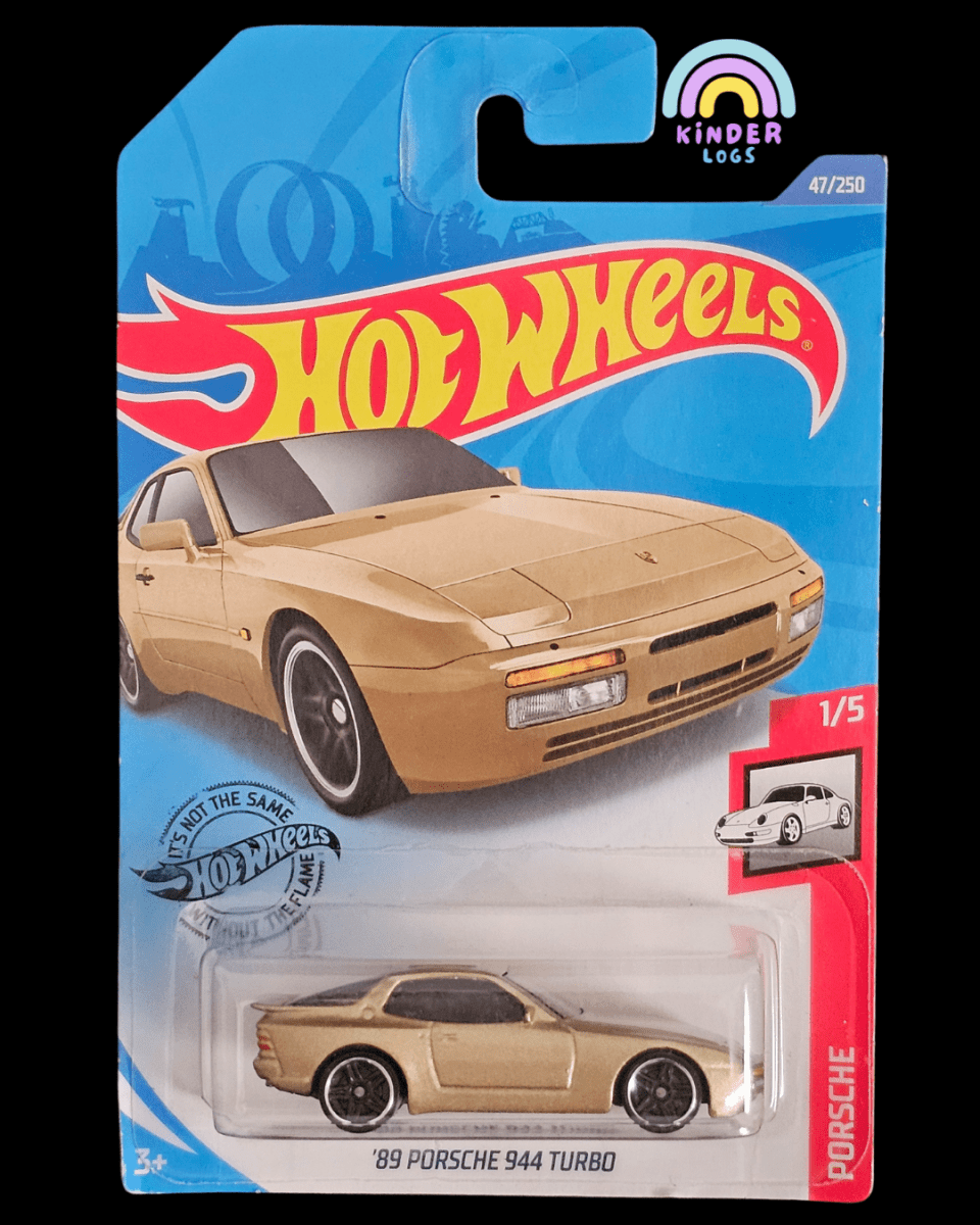 Hot Wheels 1989 Porsche 944 Turbo (Gold) - Kinder Logs