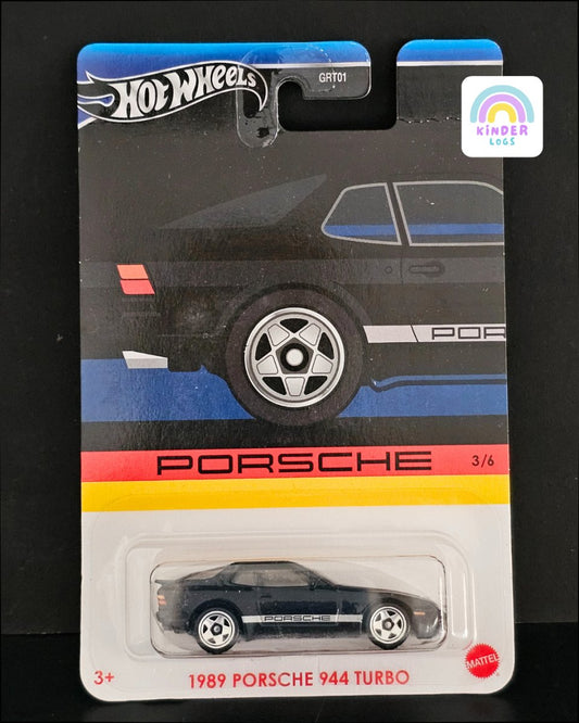 Hot Wheels 1989 Porsche 944 Turbo - New HW Porsche Series - Kinder Logs
