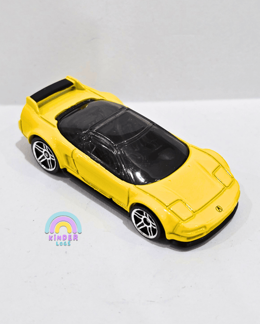 Hot Wheels 1990 Acura NSX - Yellow (Uncarded) - Kinder Logs