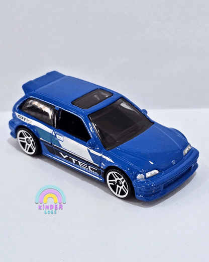 Hot Wheels 1990 Honda Civic EF - Blue (Uncarded) - Kinder Logs