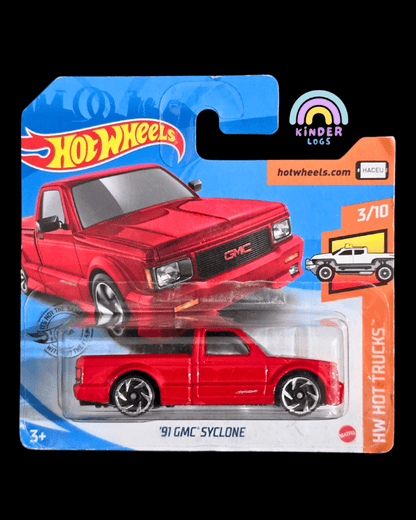 Hot Wheels 1991 GMC Syclone - Short Card (Imported) - Kinder Logs