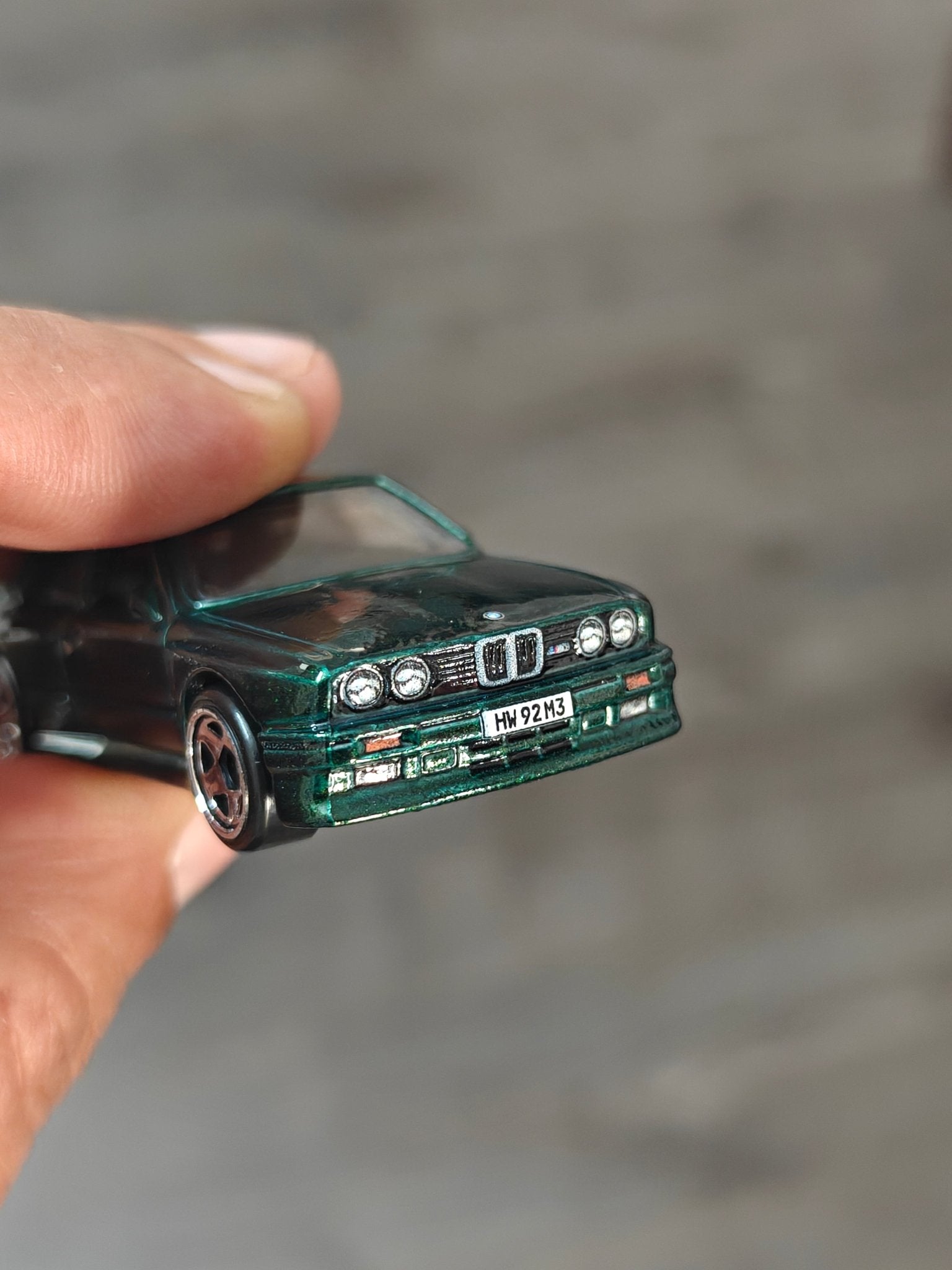 Hot Wheels 1992 BMW M3 - Green (Uncarded - New) - Kinder Logs