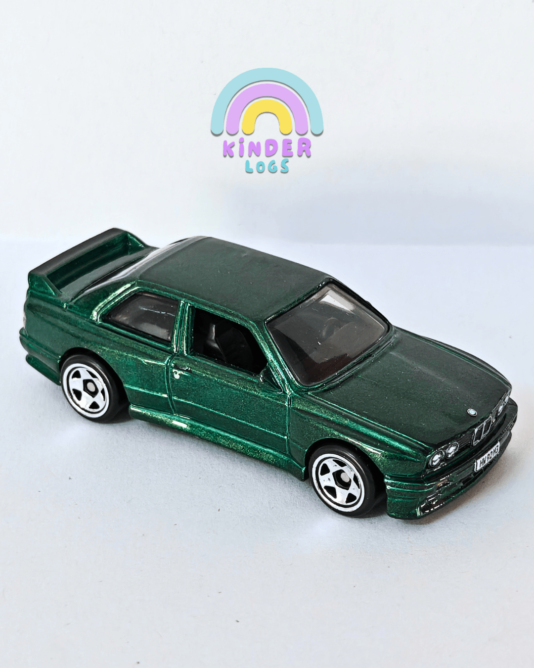 Hot Wheels 1992 BMW M3 - Green (Uncarded - New) - Kinder Logs
