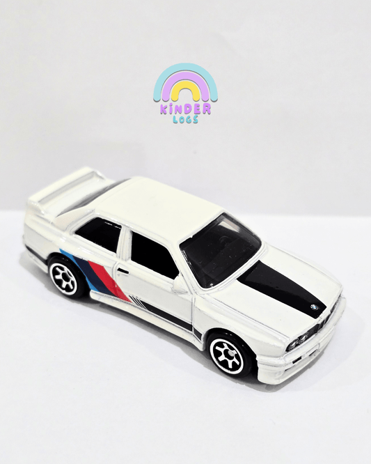 Hot Wheels 1992 BMW M3 - White (Uncarded) - Kinder Logs