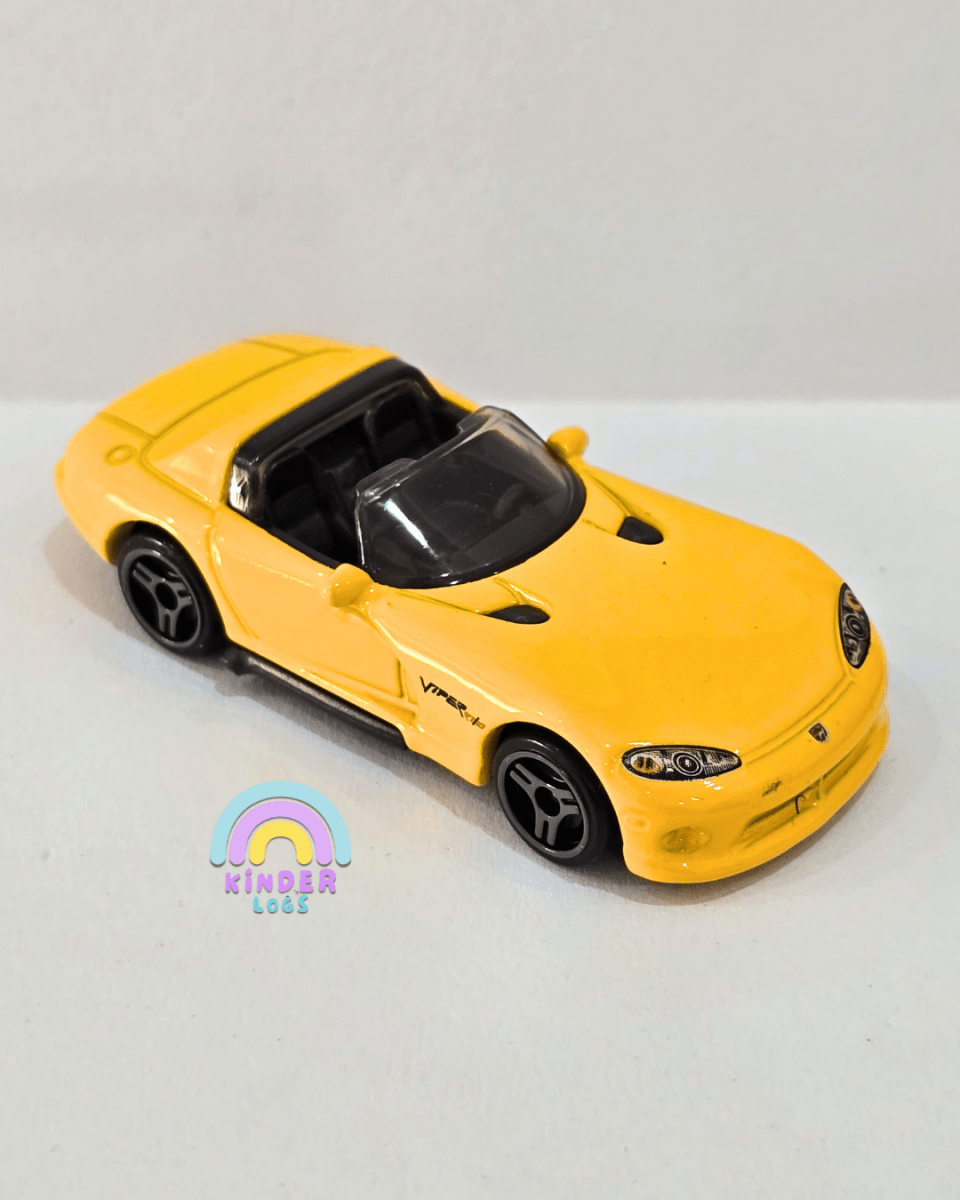 Hot Wheels 1992 Dodge Viper RT/10 - Yellow (Uncarded) - Kinder Logs