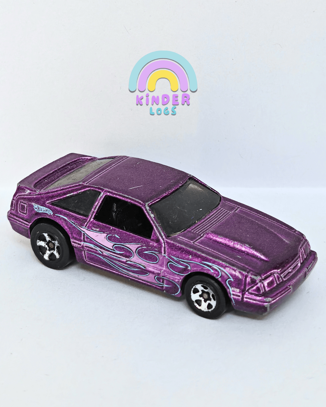 Hot Wheels 1992 Ford Mustang - Purple (Pre - Owned Car) - Kinder Logs
