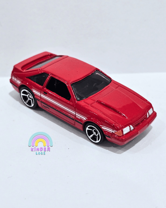 Hot Wheels 1992 Ford Mustang - Red (Uncarded) - Kinder Logs