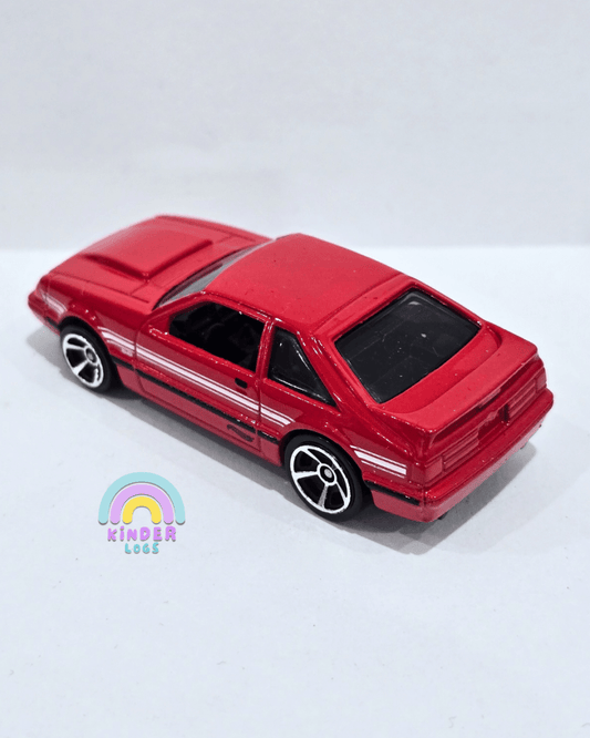 Hot Wheels 1992 Ford Mustang - Red (Uncarded) - Kinder Logs