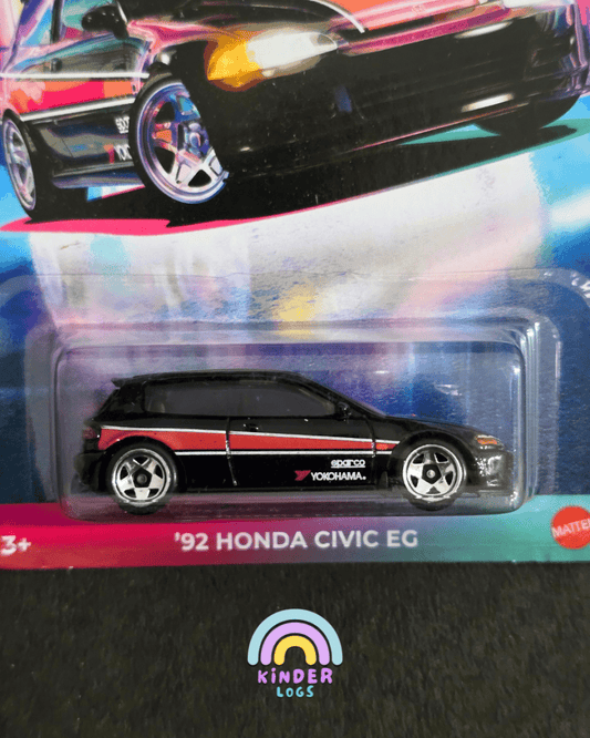 Hot Wheels 1992 Honda Civic EG - Black (Imported) - Kinder Logs