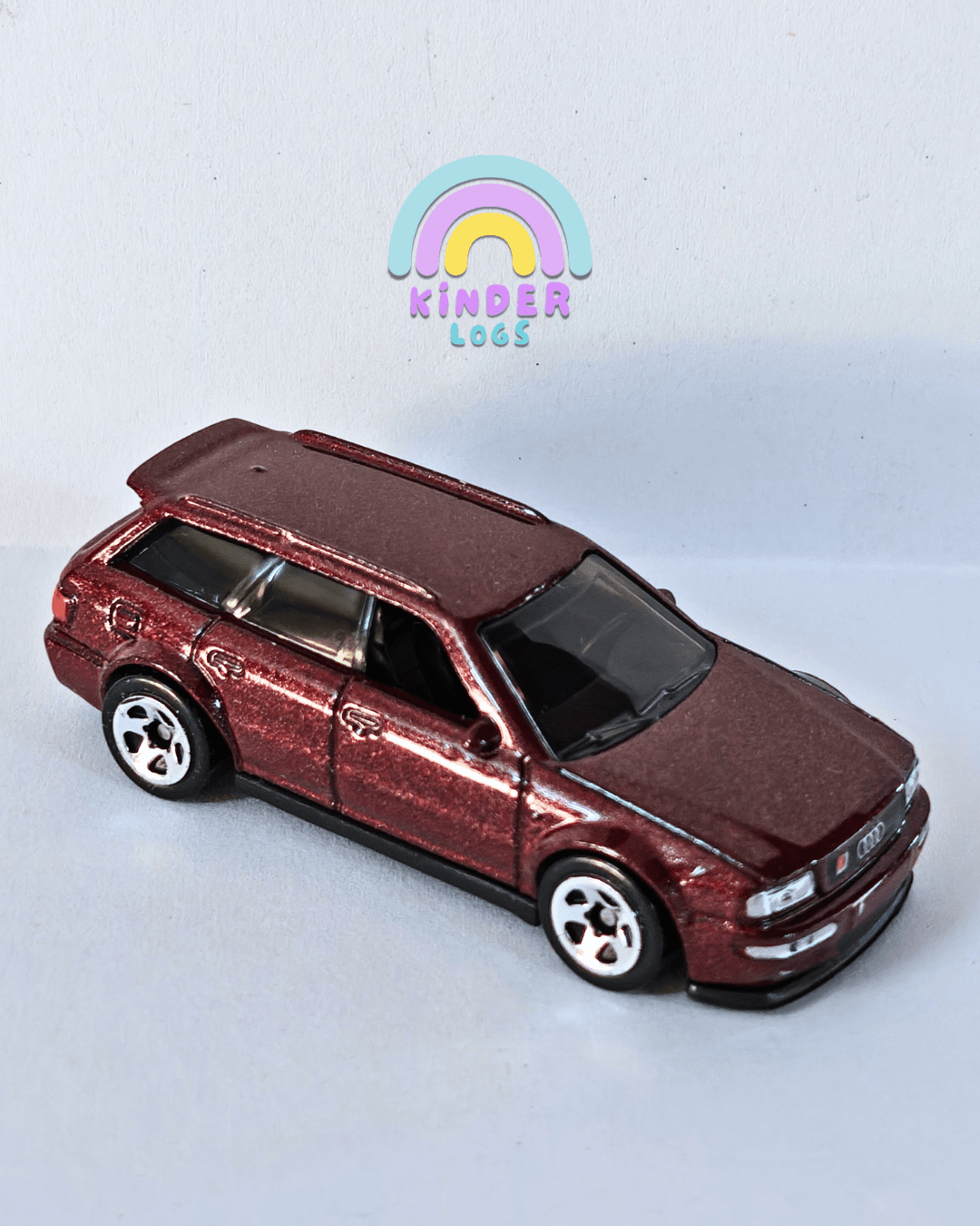 Hot Wheels 1994 Audi Avant RS2 - Burgundy (Uncarded - New) - Kinder Logs