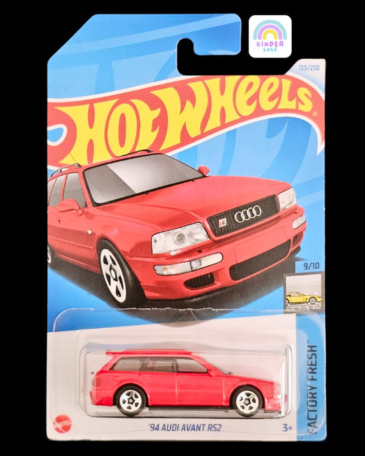 Hot Wheels 1994 Audi Avant RS2 - Red Color - Kinder Logs