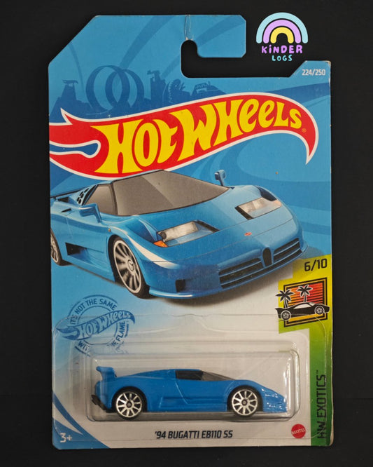 Hot Wheels 1994 Bugatti EB110 SS - Blue Color - Kinder Logs