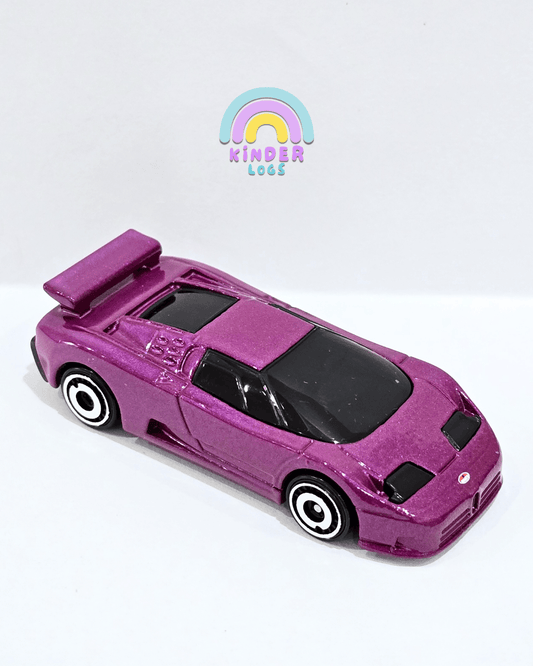 Hot Wheels 1994 Bugatti EB110 SS - Purple (Uncarded) - Kinder Logs