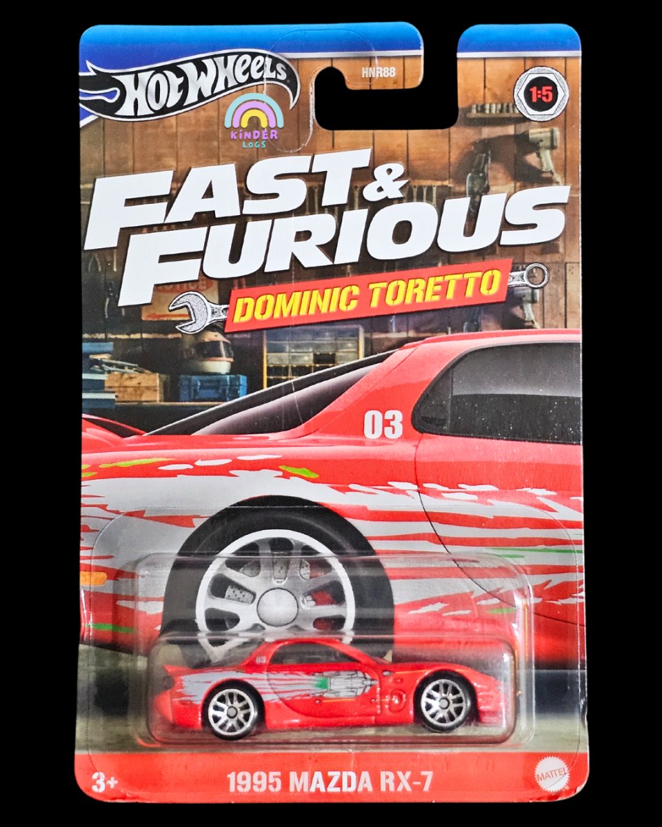 Hot Wheels 1995 Mazda RX - 7 Dominic Toretto Edition - Kinder Logs