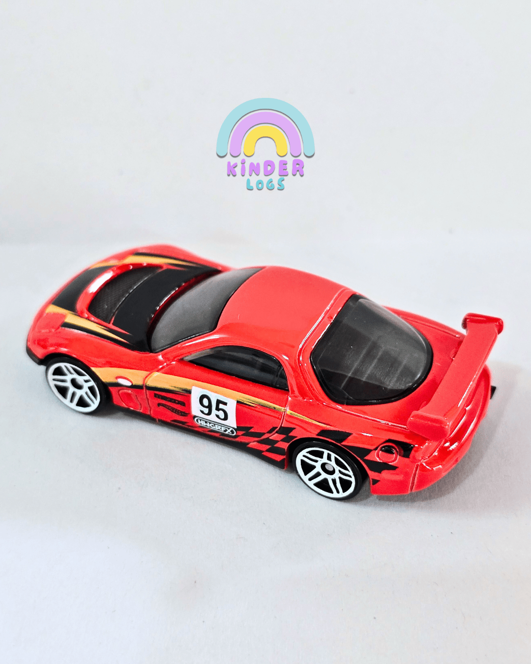 Hot Wheels 1995 Mazda RX - 7 Drift Car - Red (Uncarded - New) - Kinder Logs