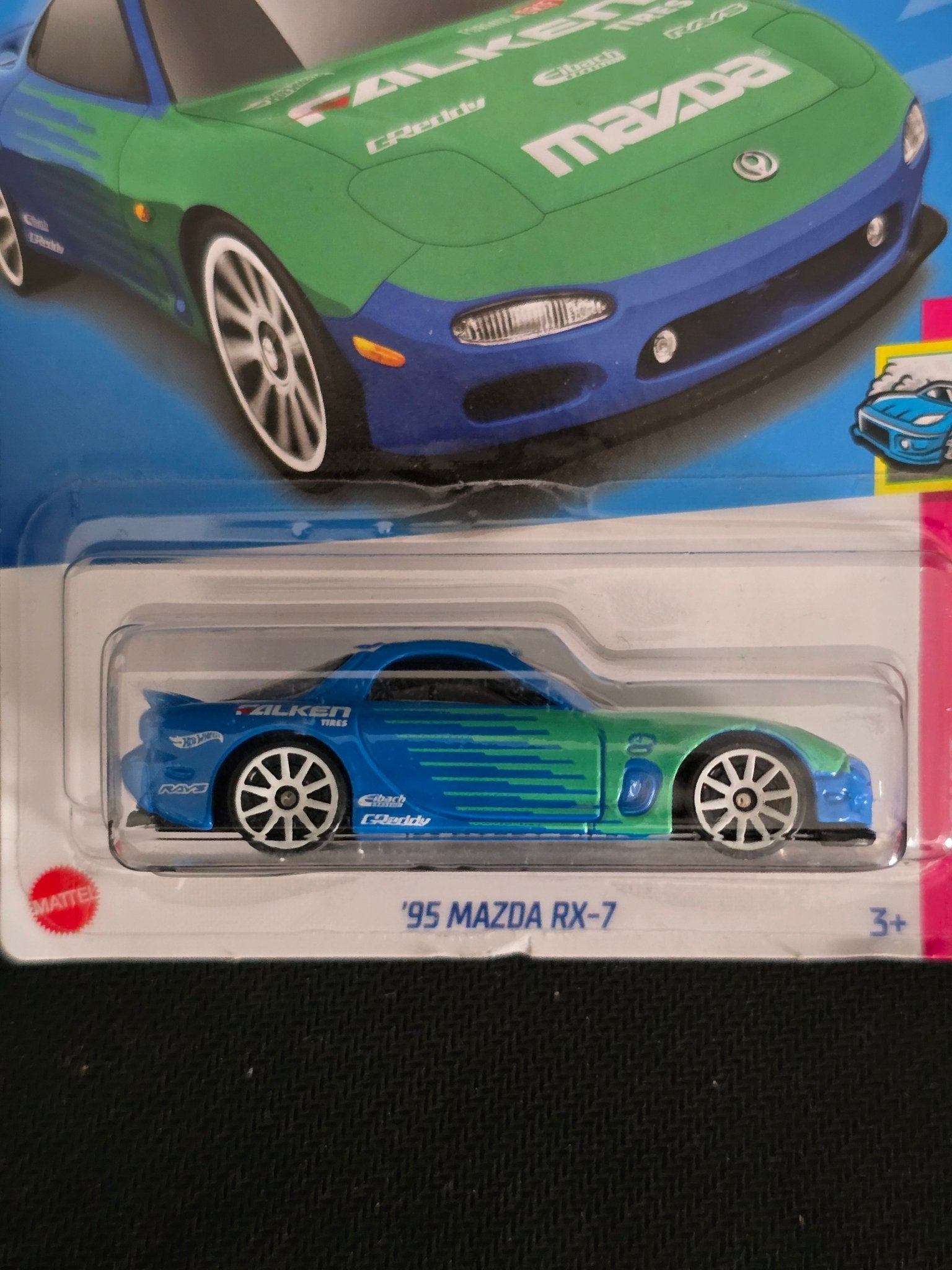 Hot Wheels 1995 Mazda RX - 7 Falken Edition (Imported) - Kinder Logs