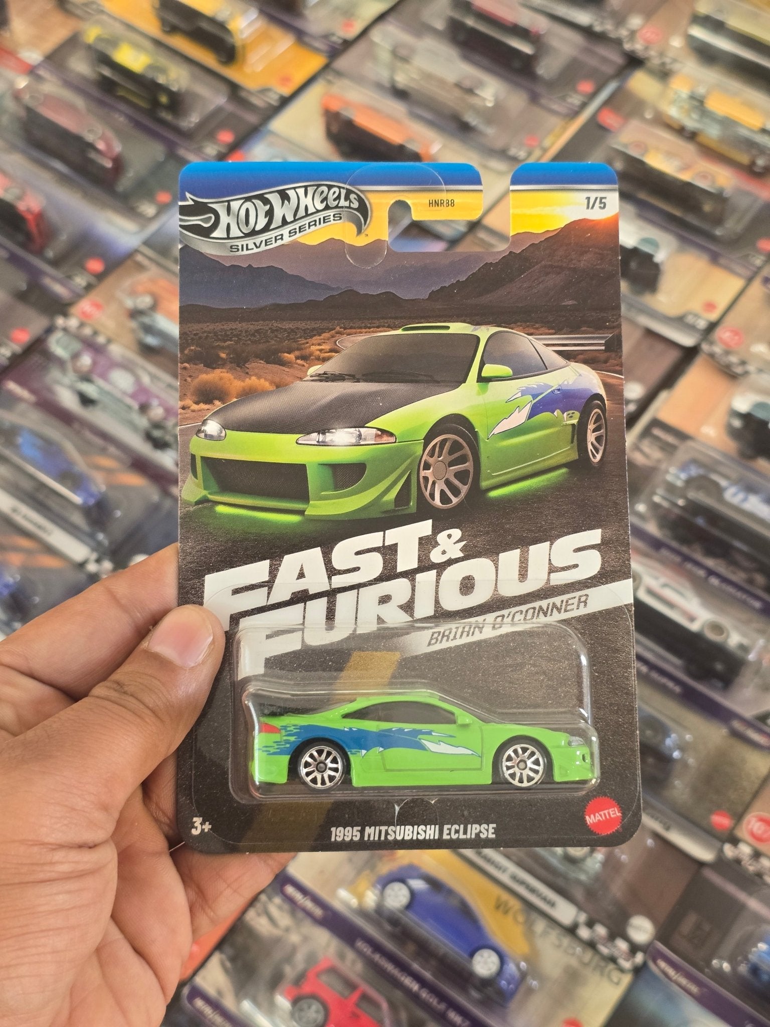 Hot Wheels 1995 Mitsubishi Eclipse - Fast & Furious Brian O'Conner - Kinder Logs