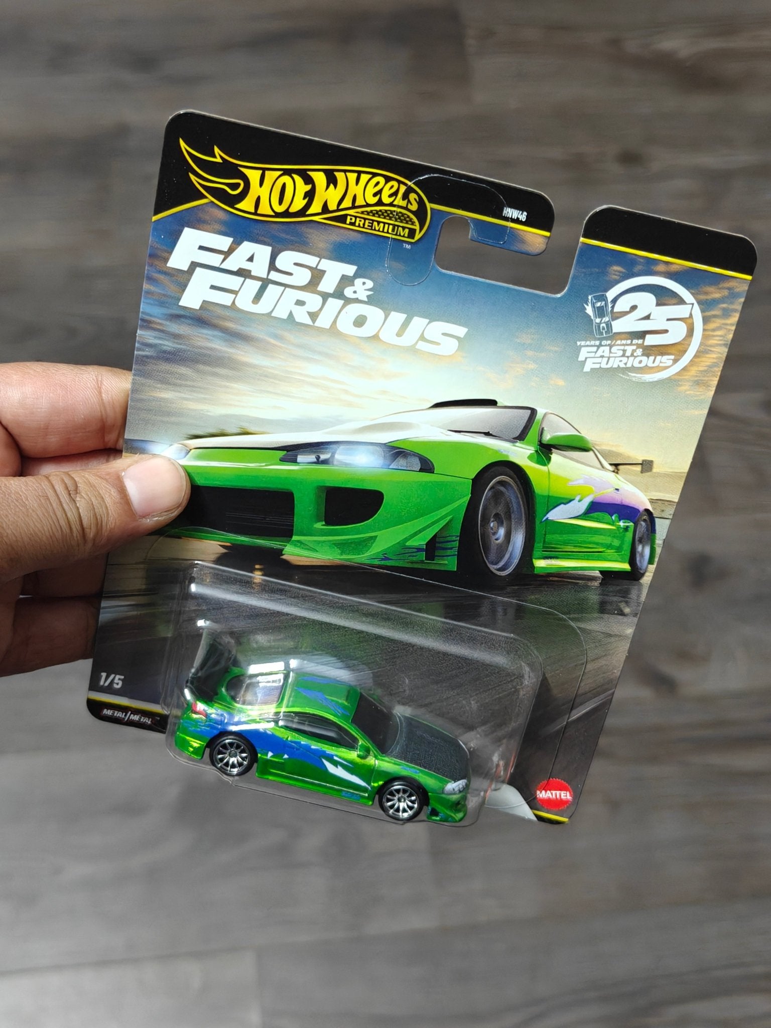 Hot Wheels 1995 Mitsubishi Eclipse Special Fast & Furious CHASE Car - Kinder Logs