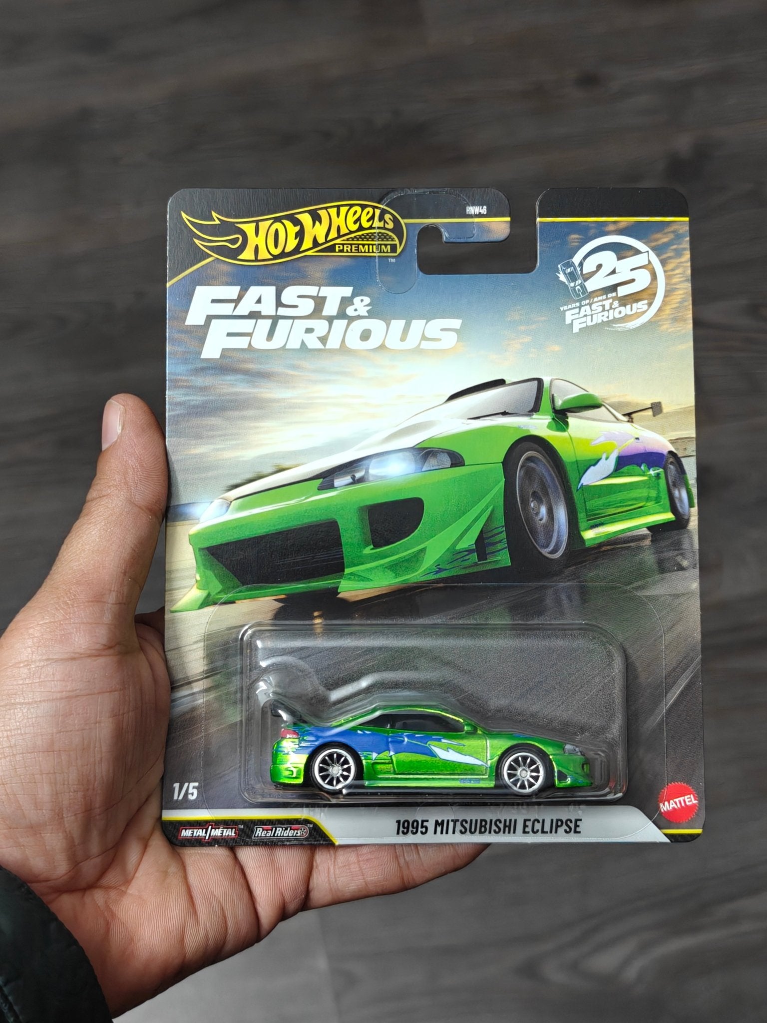 Hot Wheels 1995 Mitsubishi Eclipse Special Fast & Furious CHASE Car - Kinder Logs