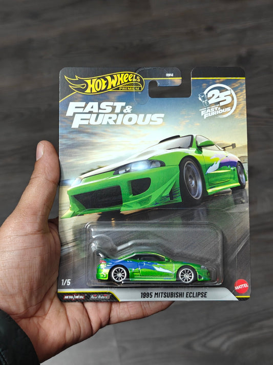 Hot Wheels 1995 Mitsubishi Eclipse Special Fast & Furious CHASE Car - Kinder Logs