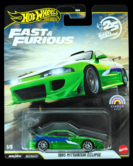 Hot Wheels 1995 Mitsubishi Eclipse Special Fast & Furious CHASE Car - Kinder Logs