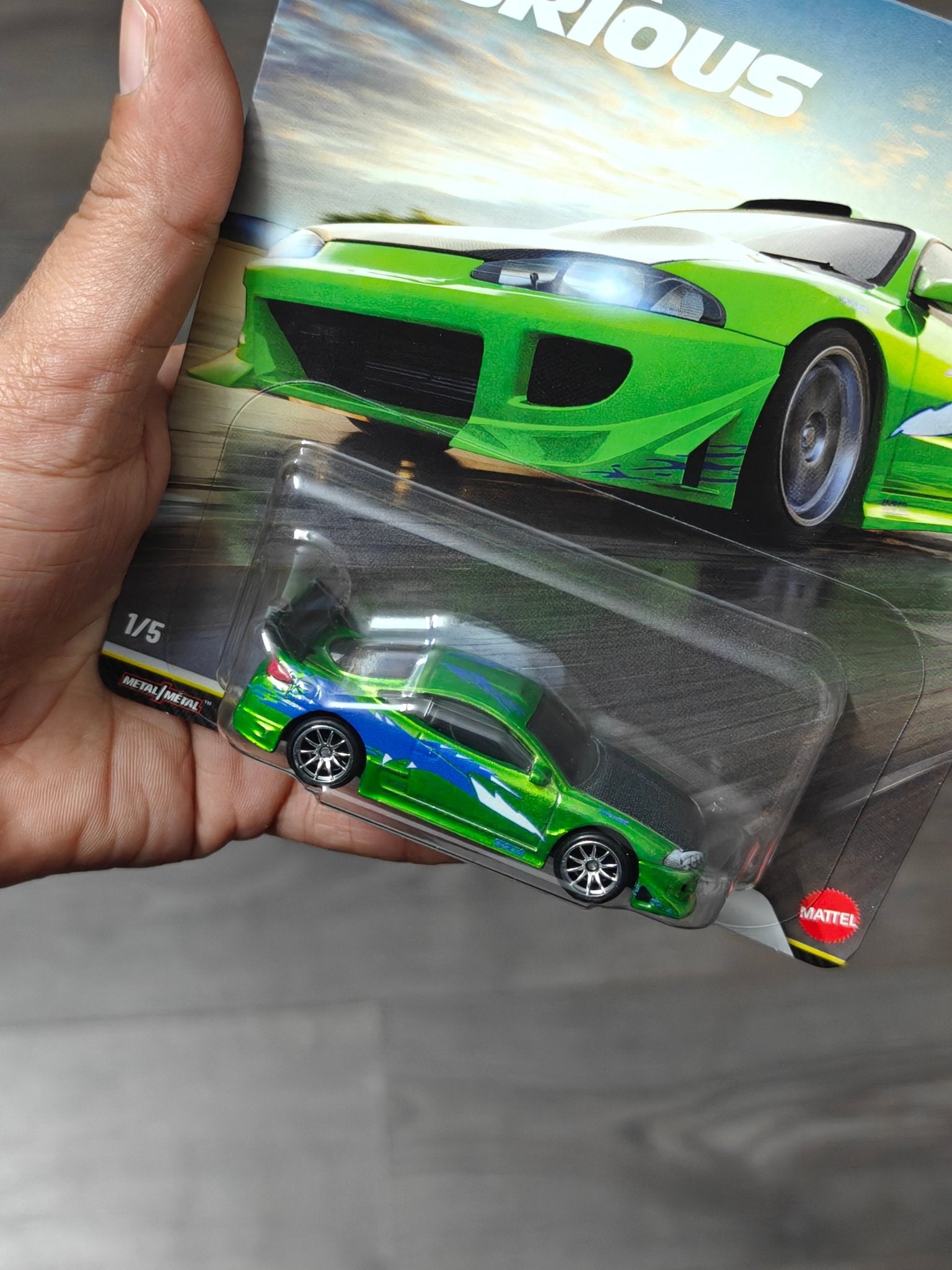 Hot Wheels 1995 Mitsubishi Eclipse Special Fast & Furious CHASE Car - Kinder Logs