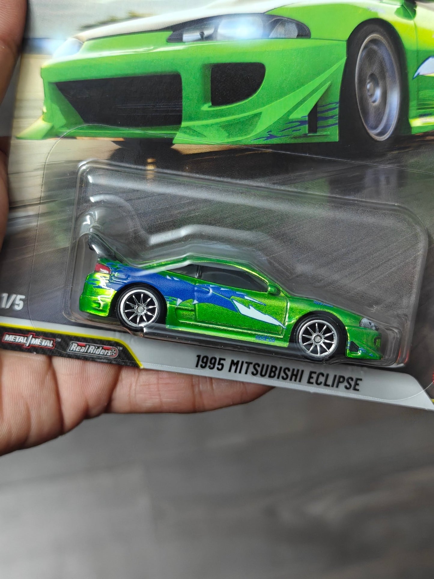 Hot Wheels 1995 Mitsubishi Eclipse Special Fast & Furious CHASE Car - Kinder Logs