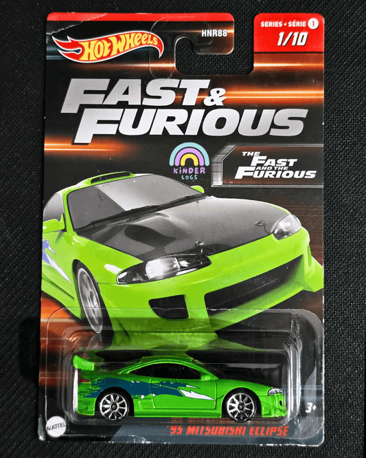Hot Wheels 1995 Mitsubishi Eclipse - The Fast And The Furious - Kinder Logs