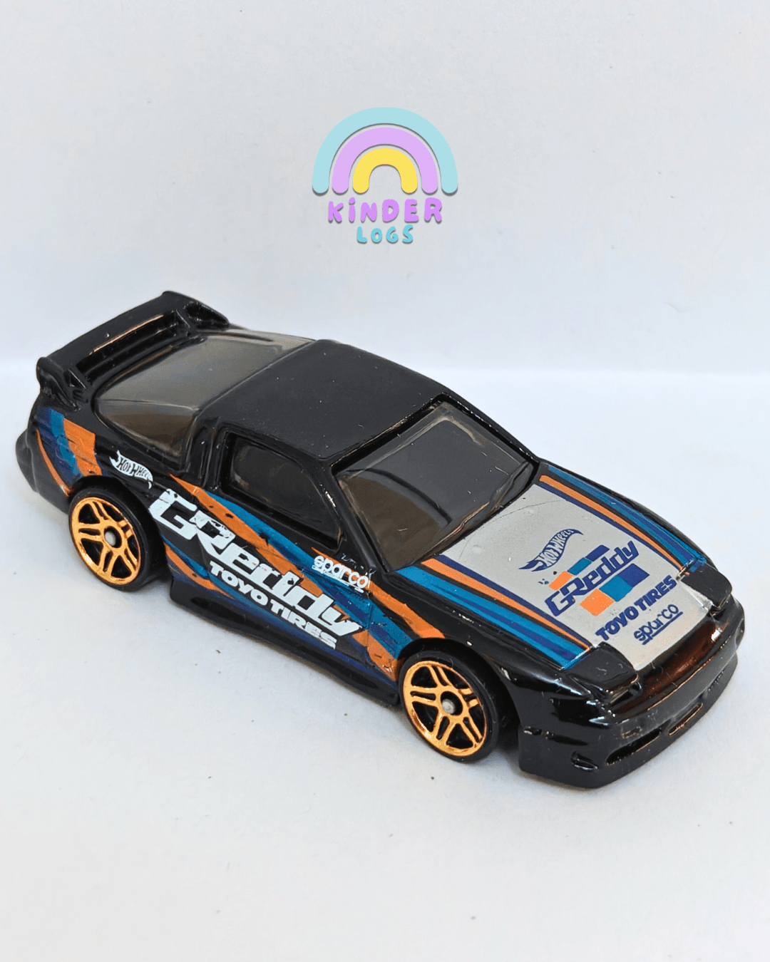 Hot Wheels 1996 Nissan 180SX Type X GReddy Toyo Tyres (Uncarded - New) - Kinder Logs