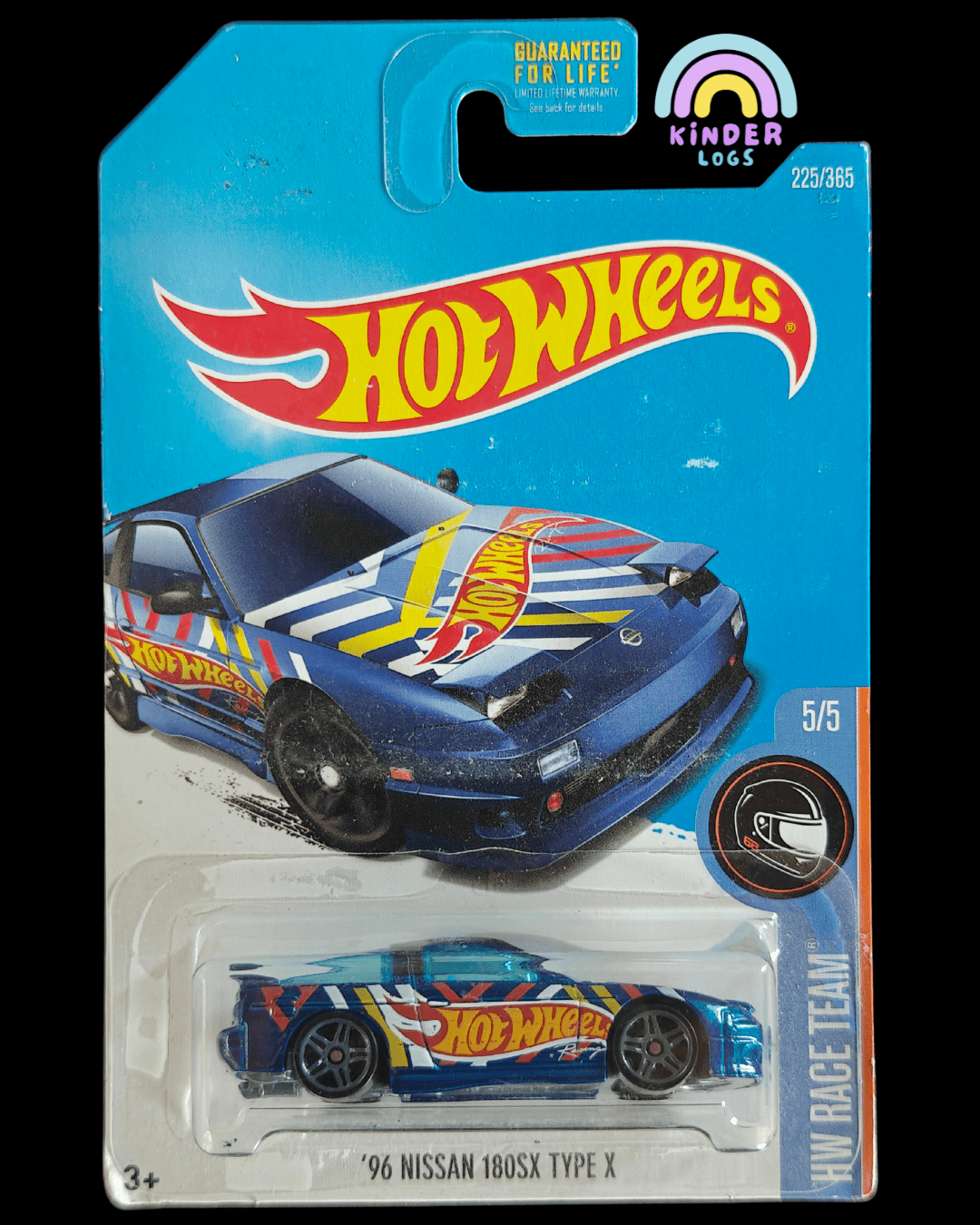 Hot Wheels 1996 Nissan 180SX Type X - HW Race Team (Imported) - Kinder Logs