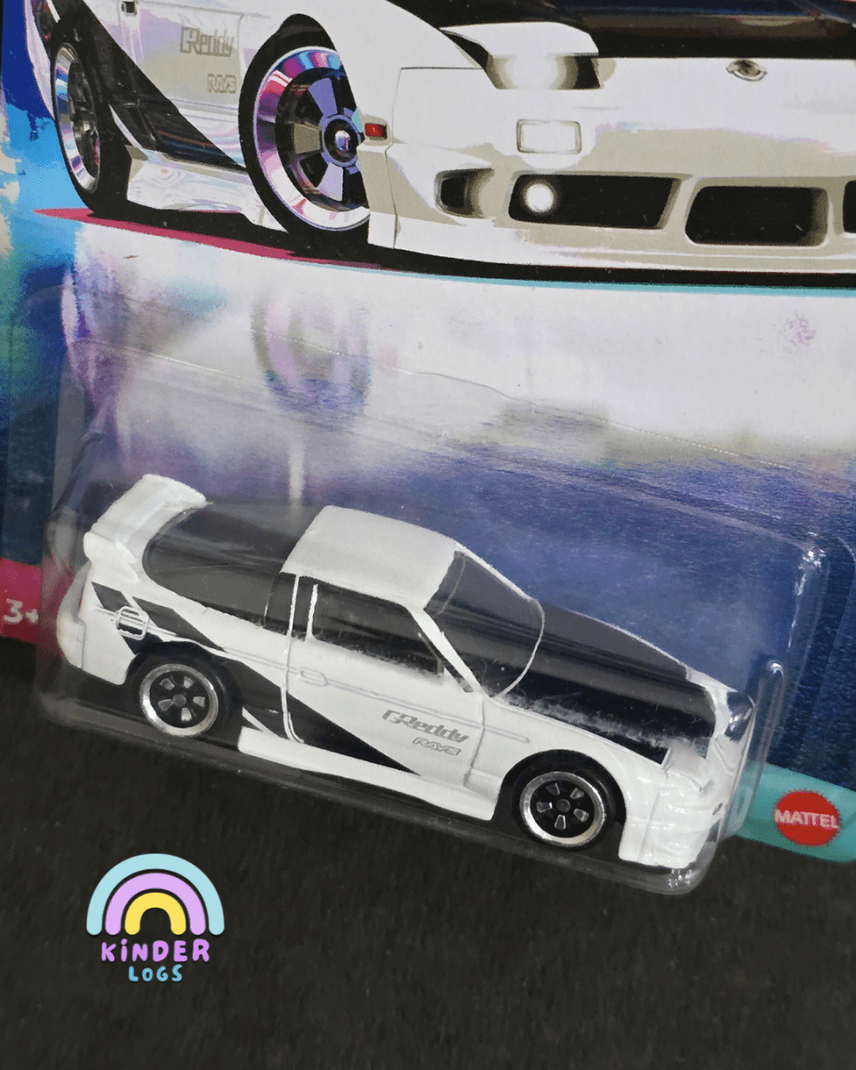 Hot Wheels 1996 Nissan 180SX Type X - White (Imported) - Kinder Logs