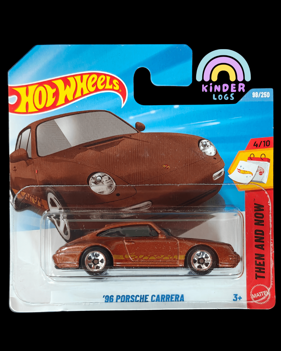 Hot Wheels 1996 Porsche Carrera - Short Card (Imported) - Kinder Logs