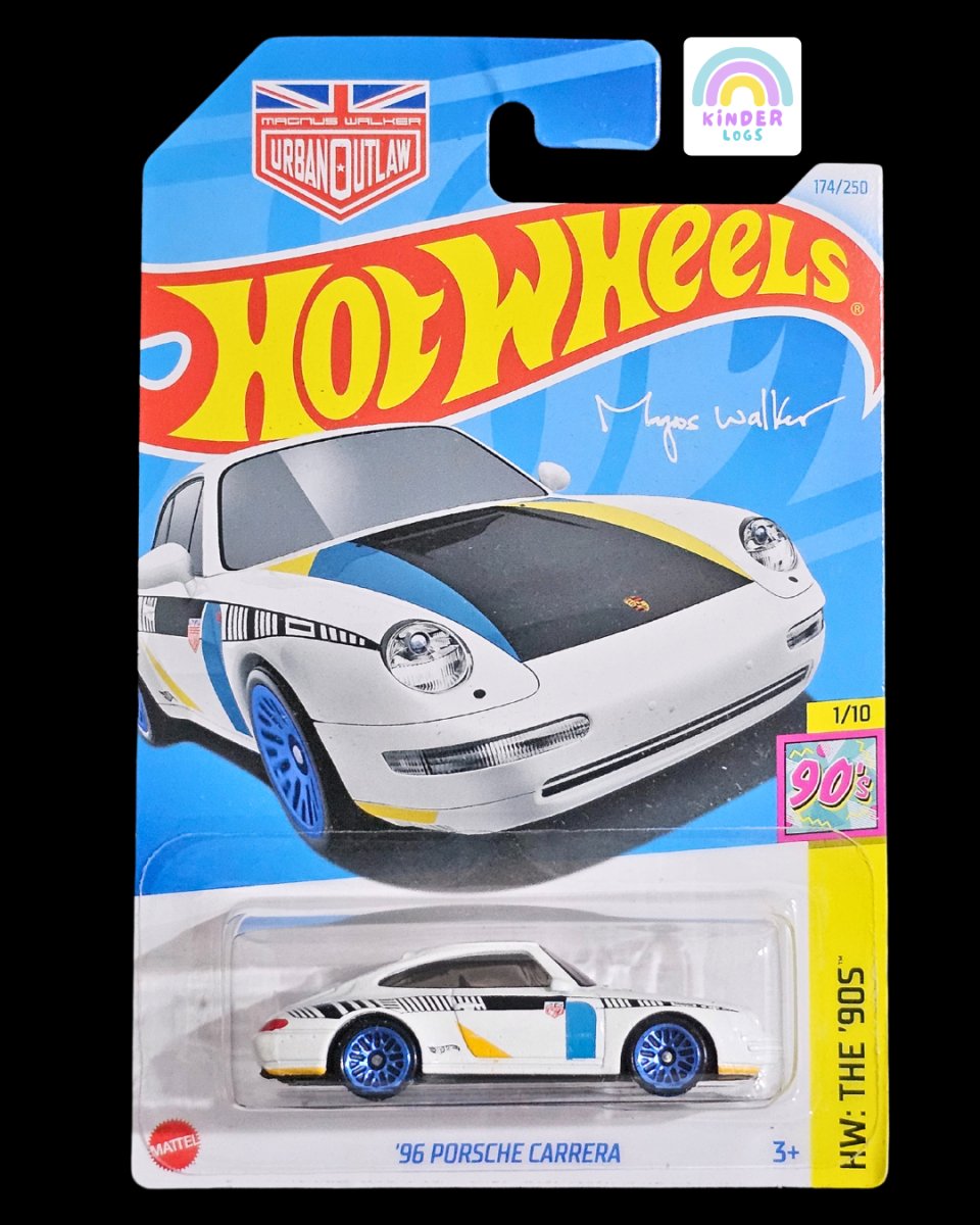 Hot Wheels 1996 Porsche Carrera - White (Q Case) - Kinder Logs