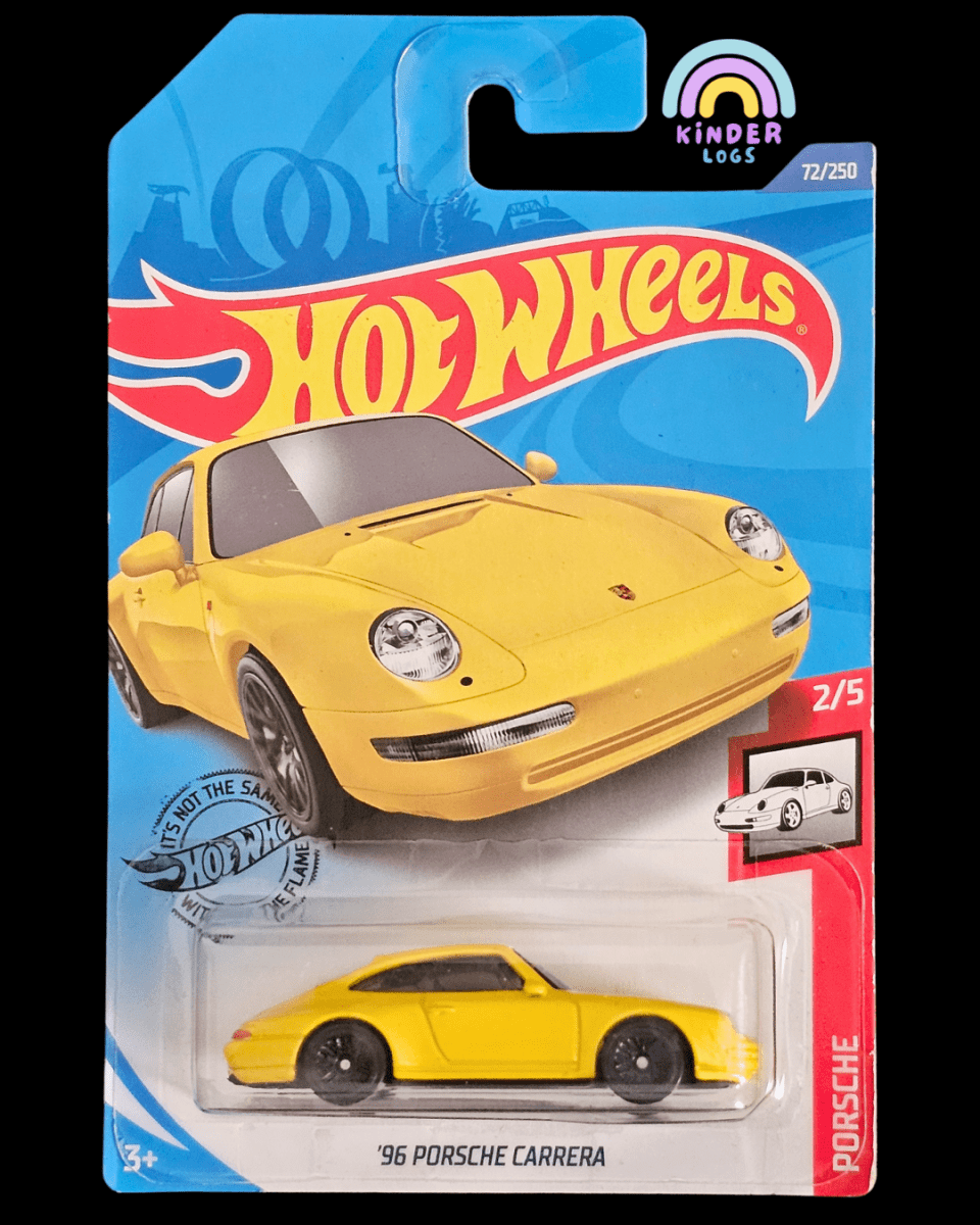 Hot Wheels 1996 Porsche Carrera (Yellow) - Kinder Logs