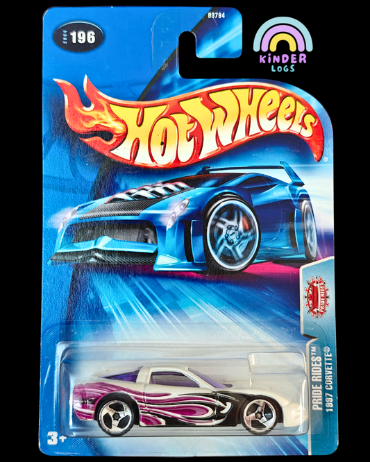 Hot Wheels 1997 Chevrolet Corvette - Pride Rides (Imported) - Kinder Logs