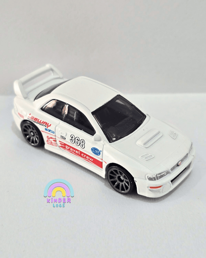 Hot Wheels 1998 Subaru Impreza 22B STi - White (Uncarded) - Kinder Logs