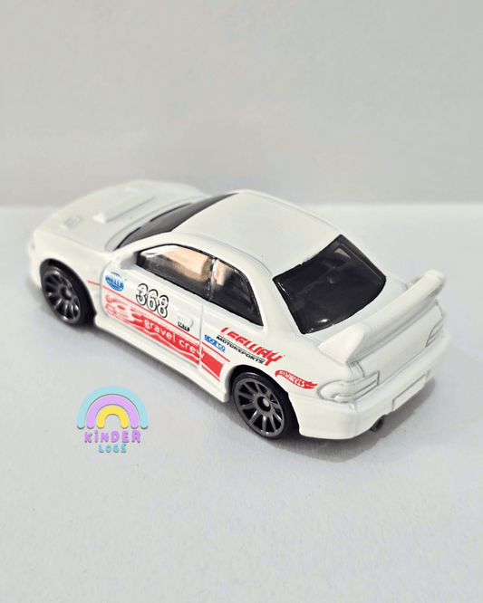 Hot Wheels 1998 Subaru Impreza 22B STi - White (Uncarded) - Kinder Logs