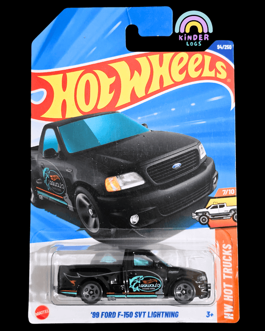 Hot Wheels 1999 Ford F - 150 SVT Lightning (Imported) - Kinder Logs