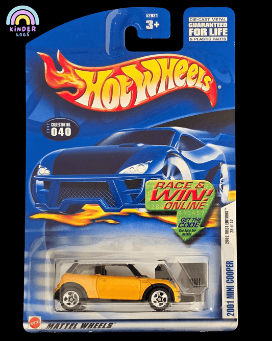 Hot Wheels 2001 Mini Cooper - Collector No. 040 - Kinder Logs