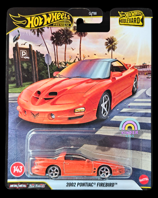 Hot Wheels 2002 Pontiac Firebird - Boulevard 143 (Imported) - Kinder Logs