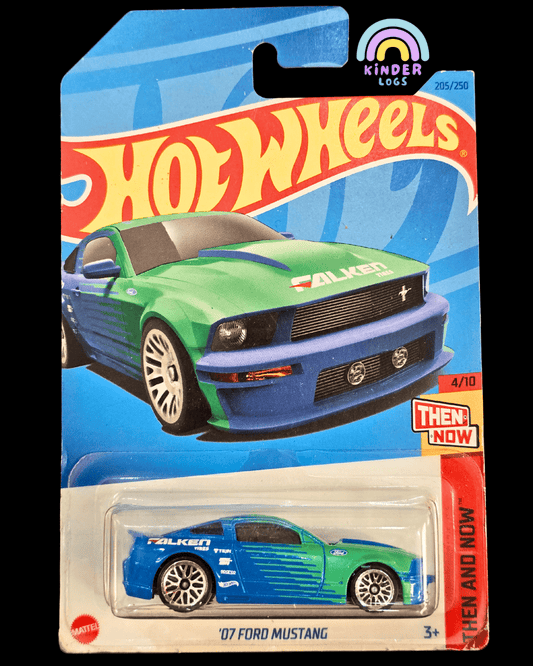Hot Wheels 2007 Ford Mustang Falken Edition (2021 Imported Card) - Kinder Logs