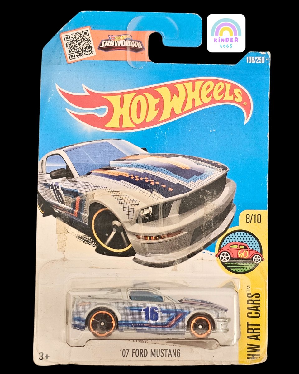 Hot Wheels 2007 Ford Mustang - Old Damaged Card - Kinder Logs