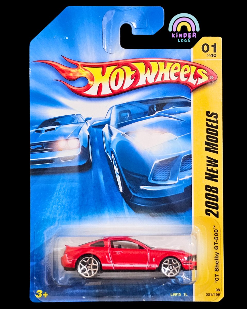 Hot Wheels 2007 Shelby Ford Mustang GT - 500 (Red) - Kinder Logs